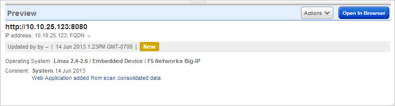 Preiew pane displaying the details of catalog entry you selected from the list.