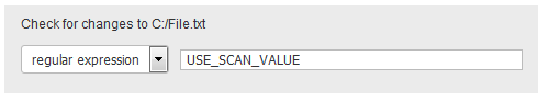 期待値として「USE_SCAN_VALUE」が表示されているポリシーの File Integrity Check