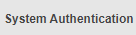 「System Authentication」タブ