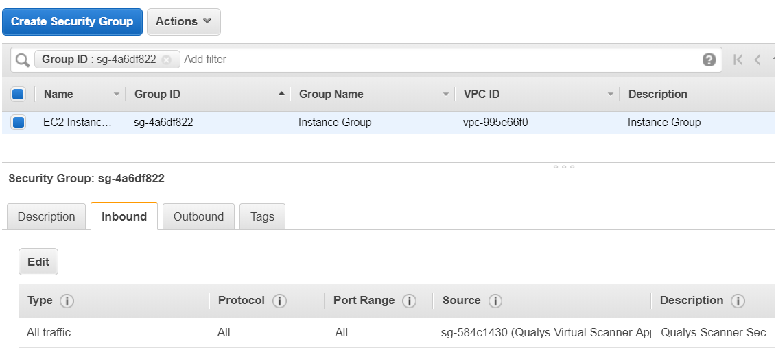 AWS でのセキュリティグループの作成