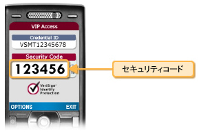 携帯電話の VIP セキュリティコード