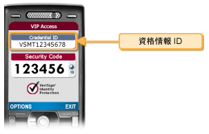 携帯電話の VIP 資格情報 ID